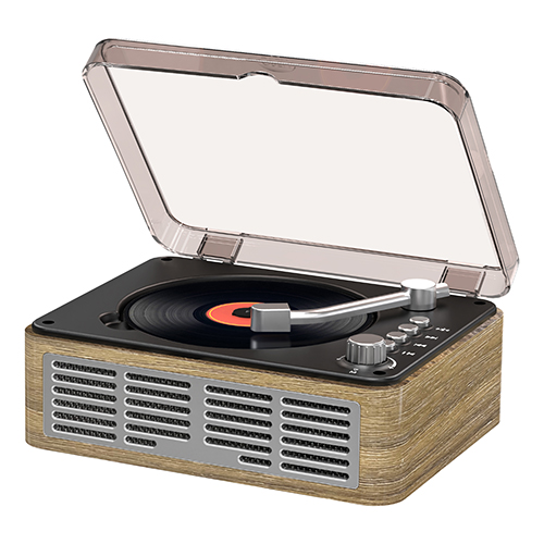 Portable CD-spelers voor Home Wood Music Player FM Radio voor zelfbeheers en afstandsbediening Walnut Brown