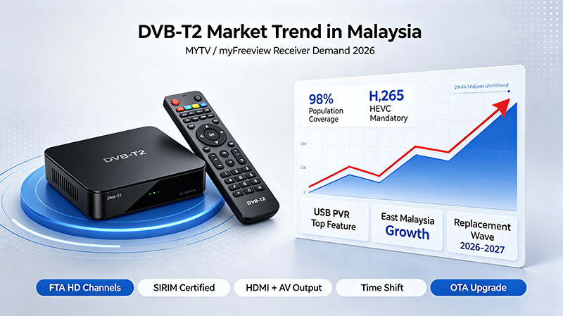 DVB-T2-markttrend in Maleisië (2026 myFreeview / MYTV)